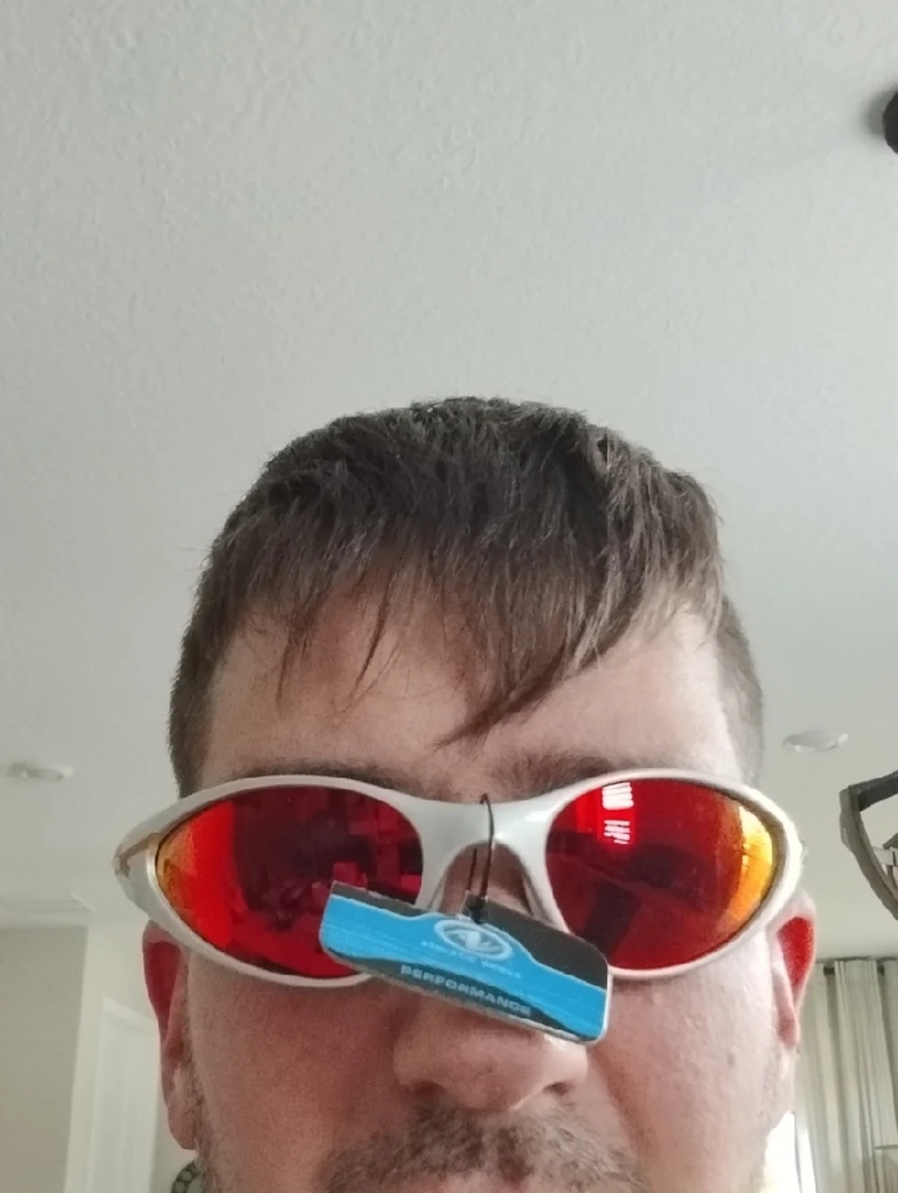 2 Pair Silver Frame Sunglasses with Orange-Red Mirror Lenses - Picture 12 of 13